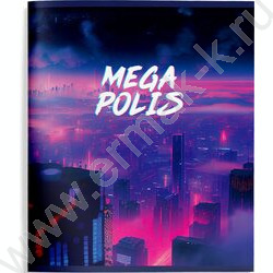 Тетрадь  48л А5+ линейка "Неоновый город" /мел. карт., лак /4вида | Фото 5