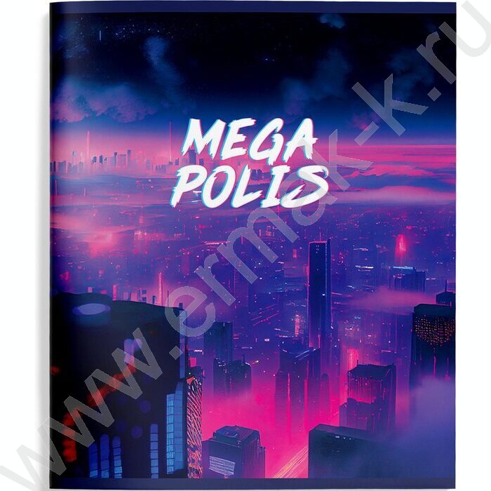 Тетрадь  48л А5+ линейка "Неоновый город" /мел. карт., лак /4вида | Фото 5