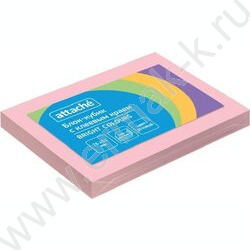 Бумага д/записей  51*76мм /100л, 60г/м², розовая с липким краем "Bright colours" | Фото 1
