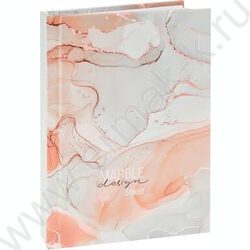 Зап. книжка  88л А6 тв.обл. "Светлый мрамор" /мат.лам/резинка/в точку | Фото 1