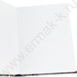 Зап. книжка  88л А6 тв.обл. "Тёмный мрамор" /мат.лам/резинка/в точку | Фото 3