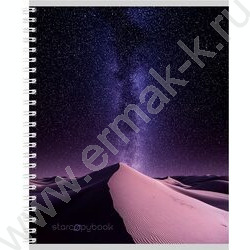 Тетрадь  80л клетка/спираль/двойная обложка "Яркое звёздное небо" | Фото 2