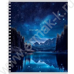 Тетрадь  80л клетка/спираль/двойная обложка "Яркое звёздное небо" | Фото 4