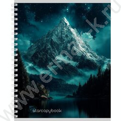Тетрадь  80л клетка/спираль/двойная обложка "Яркое звёздное небо" | Фото 5