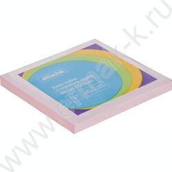 Бумага д/записей  76*76мм /100л, 60г/м², розовая с липким краем "Bright colours" | Фото 1