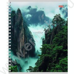 Тетрадь  96л клетка/спираль "Горы и холмы" ассорти | Фото 2