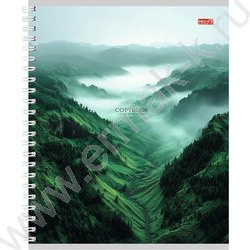 Тетрадь  96л клетка/спираль "Горы и холмы" ассорти | Фото 3
