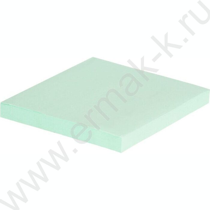 Бумага д/записей  76*76мм /100л, 60г/м², салатовая с липким краем "Bright colours" | Фото 2