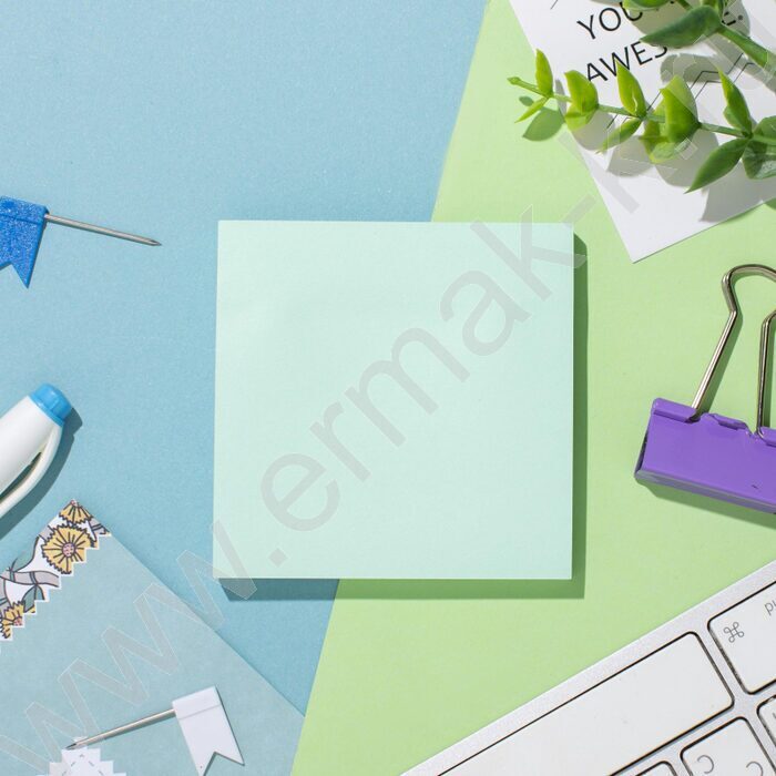 Бумага д/записей  76*76мм /100л, 60г/м², салатовая с липким краем "Bright colours" | Фото 6