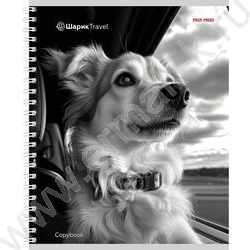 Тетрадь  96л клетка/спираль "Собаки в поездке" ассорти | Фото 2