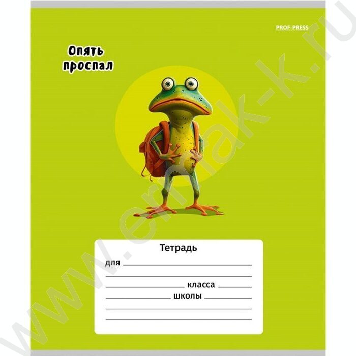 Тетрадь  12л клетка "Жабка" 5видов | Фото 3