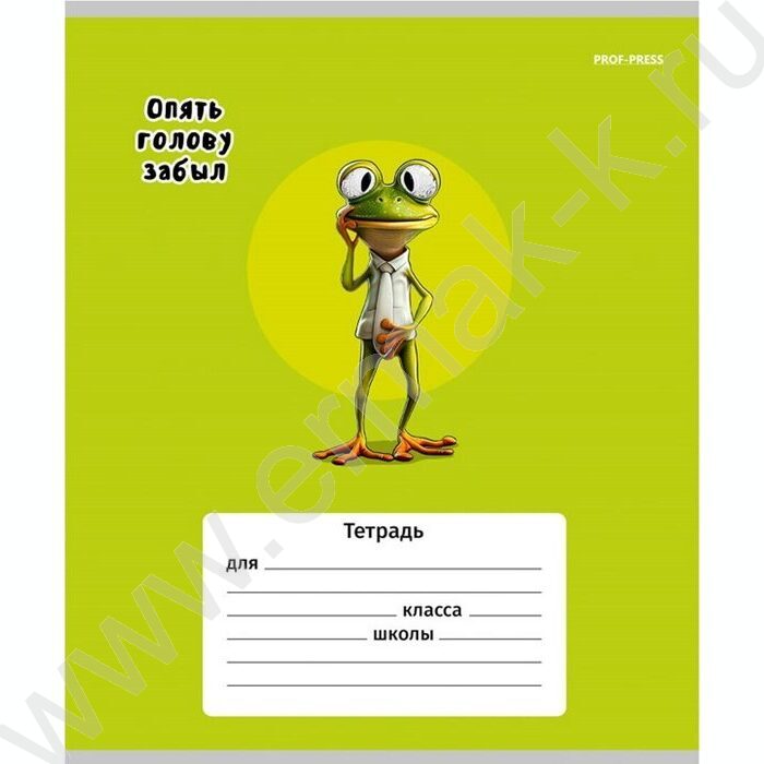 Тетрадь  12л клетка "Жабка" 5видов | Фото 4