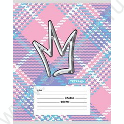 Тетрадь  12л клетка "Корона" 5видов | Фото 2