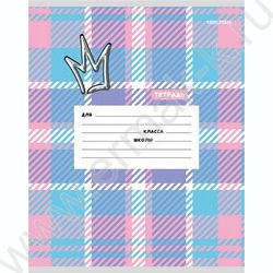 Тетрадь  12л клетка "Корона" 5видов | Фото 3