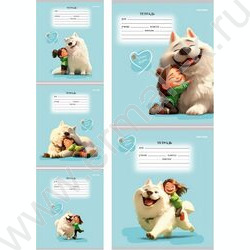 Тетрадь  12л клетка "Лучшие друзья" 5видов | Фото 1