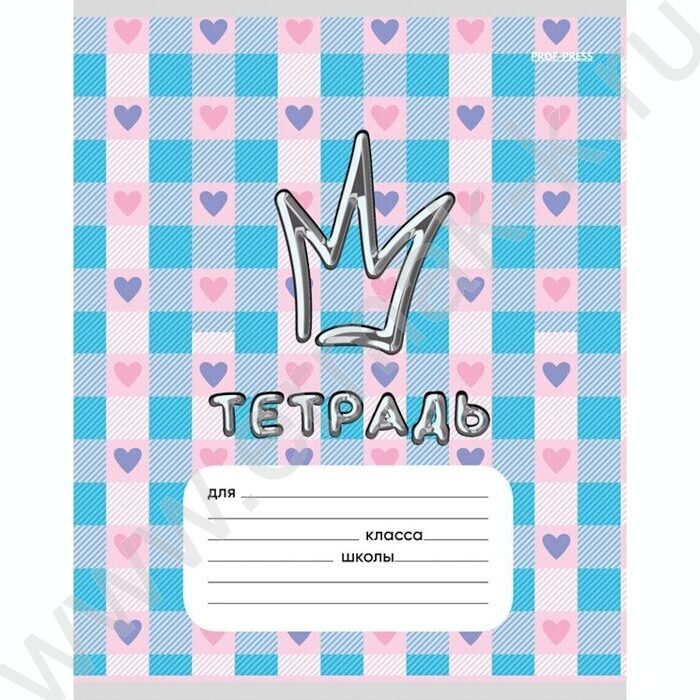 Тетрадь  12л линейка "Корона" 5видов | Фото 2