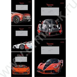 Тетрадь  12л линейка "Красная машина" 5видов | Фото 1