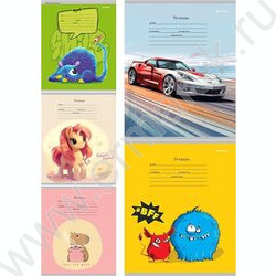 Тетрадь  12л линейка косая "Микс" ассорти | Фото 1