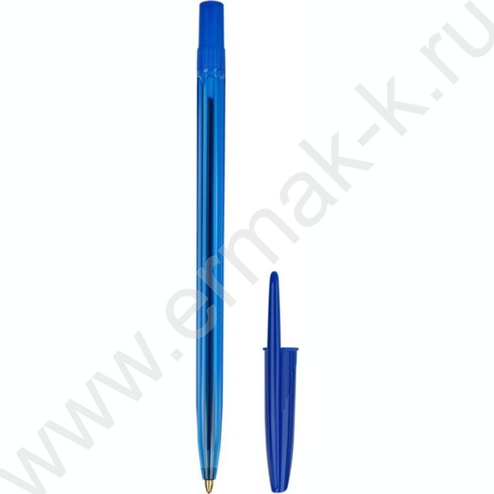 Ручка шар 1,0мм "111" синяя тонированный корпус | Фото 1