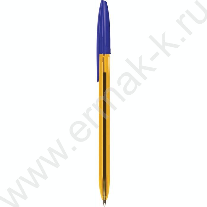 Ручка шар 1,0мм "111" синяя тонированный оранжевый корпус | Фото 2