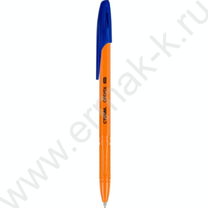 Ручка шар 0,7мм "Орбита 100" синяя оранжевый корпус | Фото 2