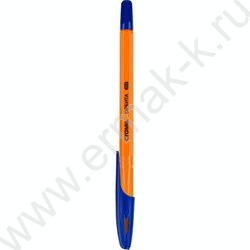 Ручка шар 0,7мм "Орбита 100" синяя оранжевый корпус | Фото 3