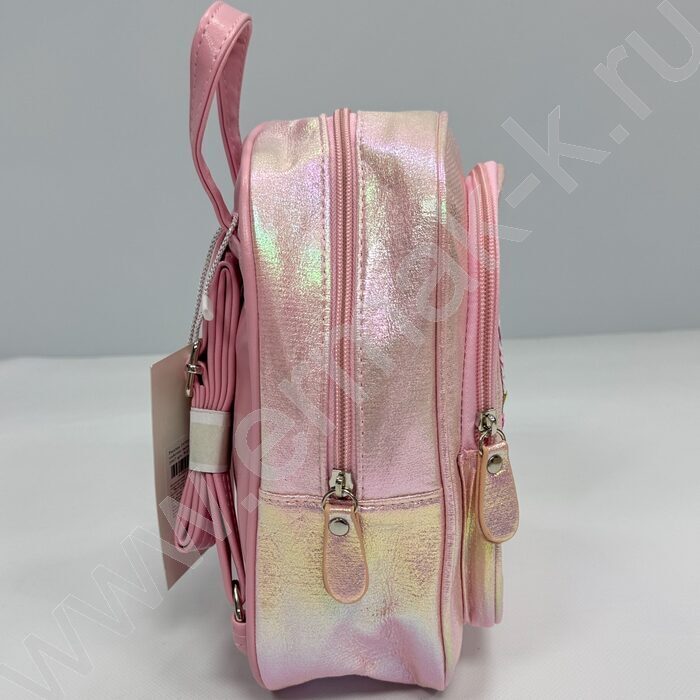 Рюкзак 24*21*10см. "Медвежонок" пайетки /розовый | Фото 2
