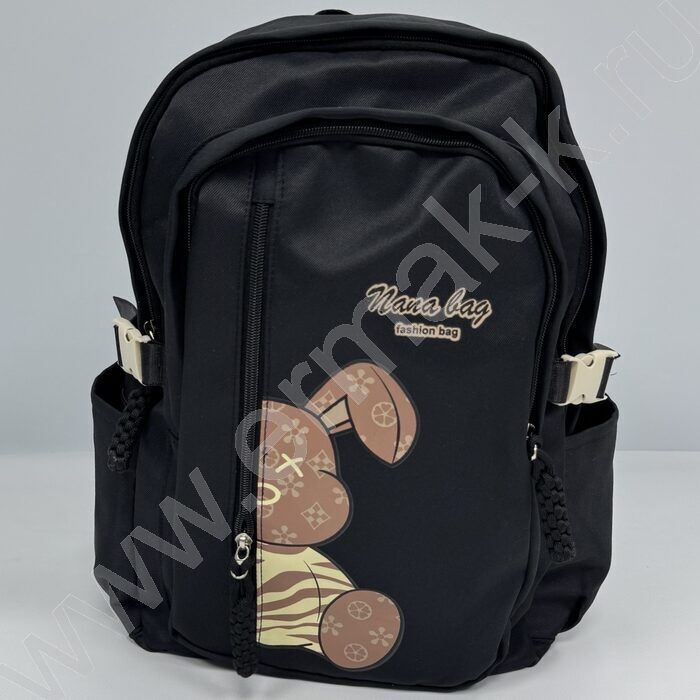 Рюкзак "Заяц" 42*30*13см. /черный | Фото 1