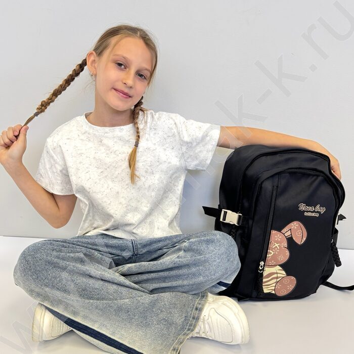 Рюкзак "Заяц" 42*30*13см. /черный | Фото 4