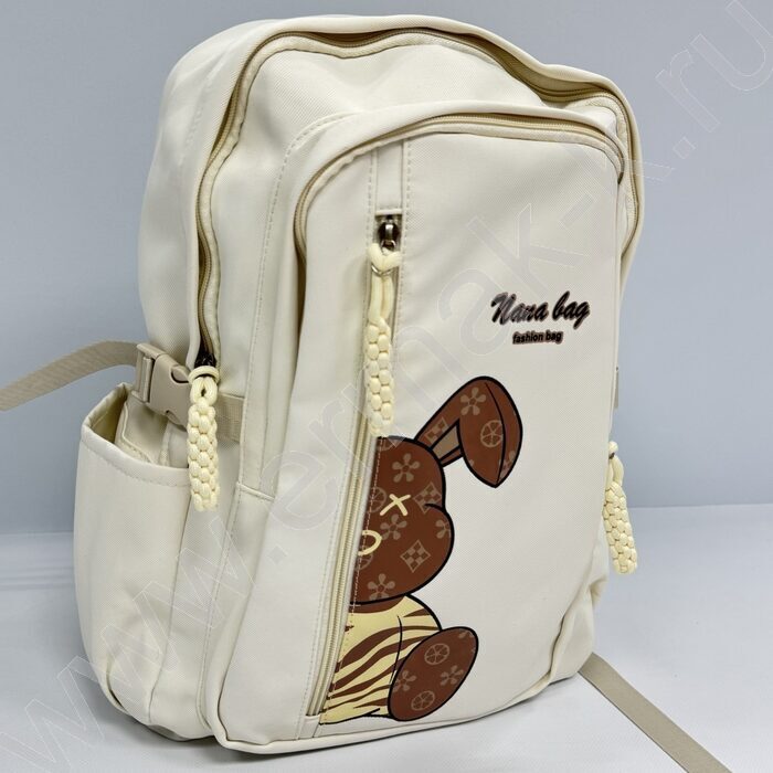 Рюкзак "Заяц" 42*30*13см. /молочный | Фото 1