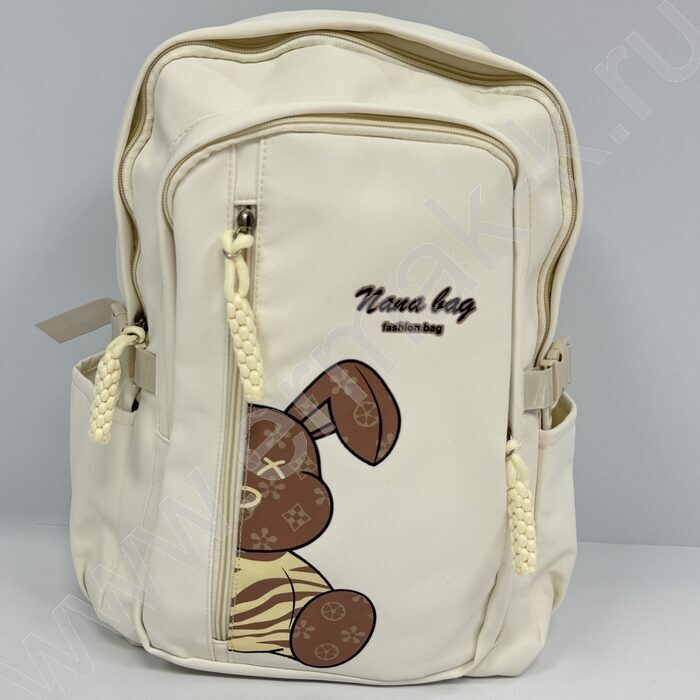 Рюкзак "Заяц" 42*30*13см. /молочный | Фото 2