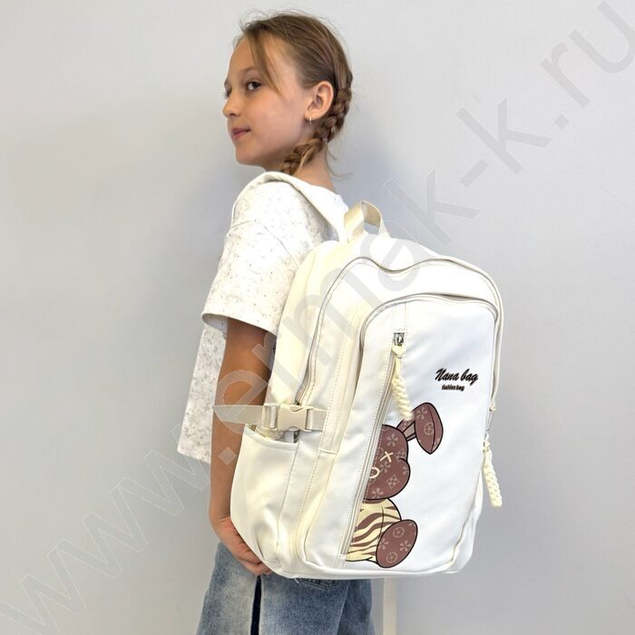 Рюкзак "Заяц" 42*30*13см. /молочный | Фото 5