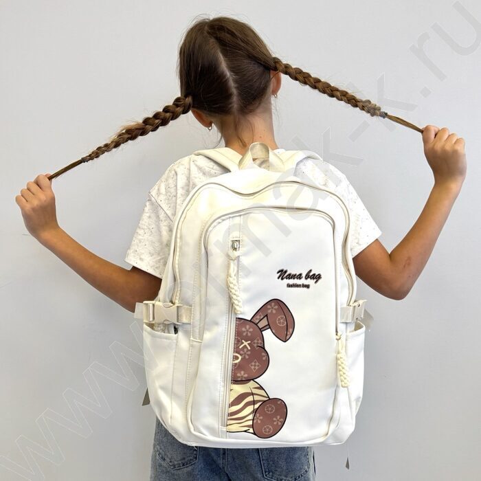Рюкзак "Заяц" 42*30*13см. /молочный | Фото 6