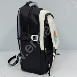 Рюкзак 44*31*14см. "Капибара" /черный + 3 значка | Фото 3