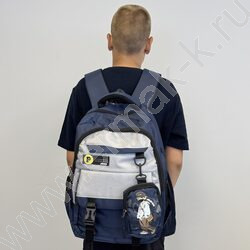 Ранец с кошельком 46*31*17см. /синий | Фото 5