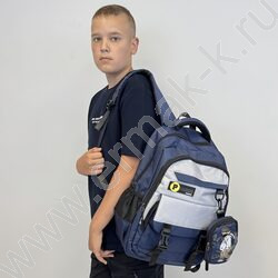 Ранец с кошельком 46*31*17см. /синий | Фото 6