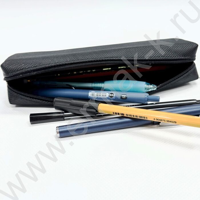 Пенал-косметичка 20*4*6см. /черный, полиэстер | Фото 3