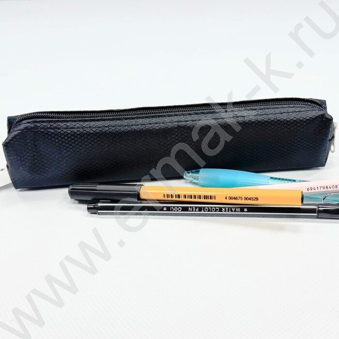 Пенал-косметичка 20*3*4см. /черный, полиэстер | Фото 3