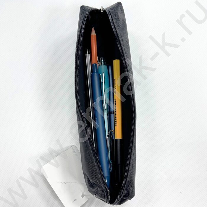 Пенал-косметичка 20*4*6см. /черный, полиэстер | Фото 3