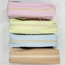 Пенал-косметичка "Ribbed pastel" /21*8*6см. /ассорти, полиэстер NEW | Фото 2