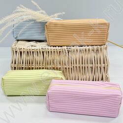 Пенал-косметичка "Ribbed pastel" /21*8*6см. /ассорти, полиэстер NEW | Фото 5