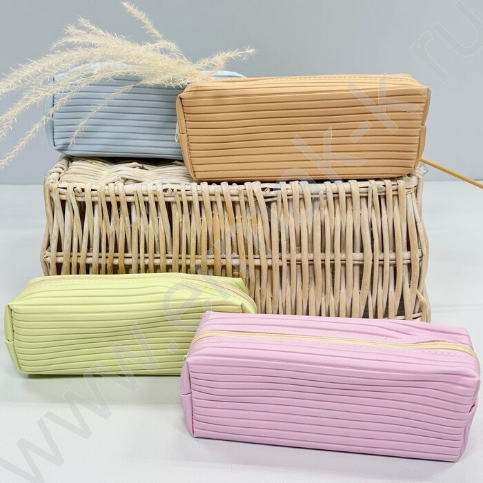 Пенал-косметичка "Ribbed pastel" /21*8*6см. /ассорти, полиэстер | Фото 5