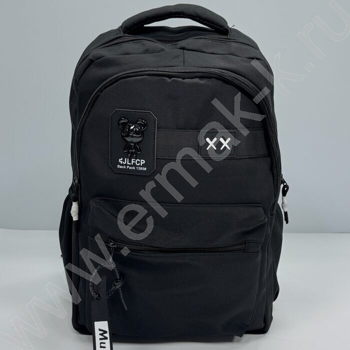 Ранец  с медведем  46*32*14см.  /черный, полиэстр | Фото 1