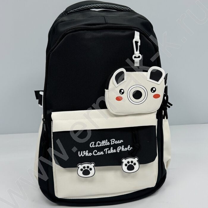 Рюкзак  44*30*13см. /черно-белый, полиэстр | Фото 1