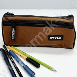 Пенал-косметичка "Style Casual" 22*9*7см. /ассорти, полиэстер NEW | Фото 6