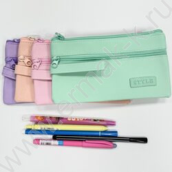 Пенал-косметичка "Style Pastel" 19,5*11см. /ассорти, полиэстер NEW | Фото 3