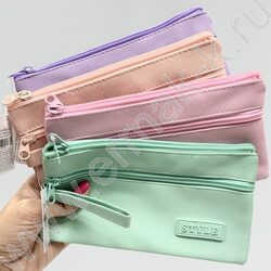Пенал-косметичка "Style Pastel" 19,5*11см. /ассорти, полиэстер NEW | Фото 7