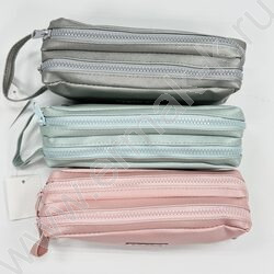 Пенал-косметичка "Style Metallic" 20*7*6см. металлик., /ассорти, полиэстер NEW | Фото 2