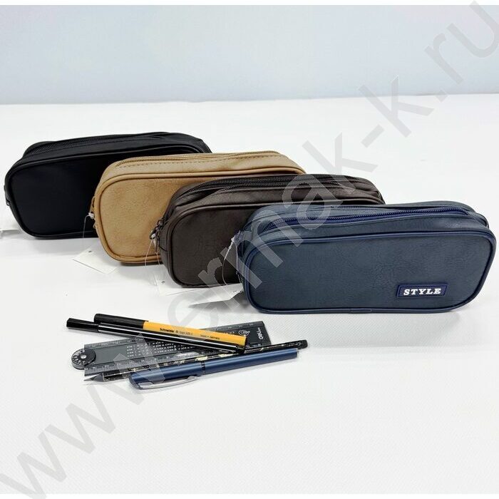 Пенал-косметичка "Style Casual" 21*9,5*6см. /ассорти, полиэстер | Фото 1