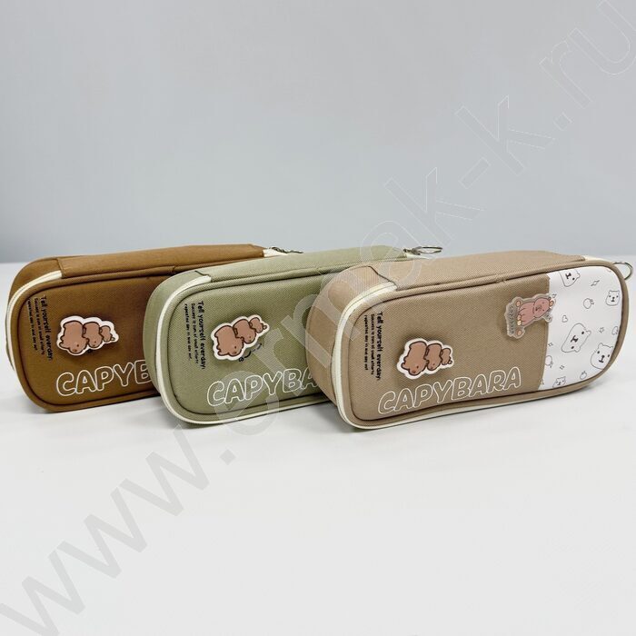 Пенал-косметичка "Capybara" 23*10*6см. /ассорти, полиэстер | Фото 3